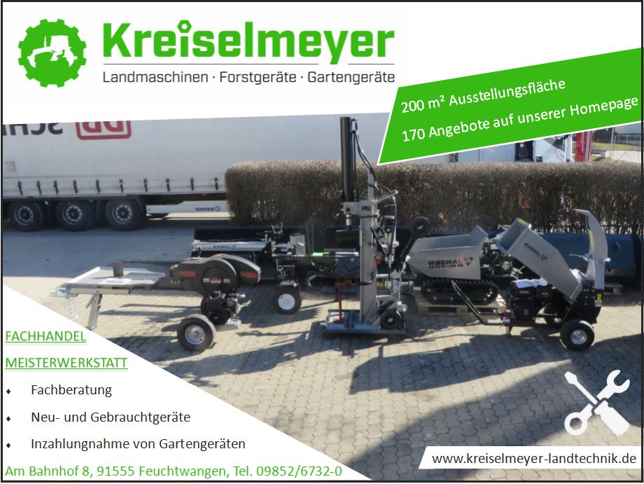 4.-Kreiselmeyer-Landtechnik-e.K.-Feuchtwangen-Holzspalter-Gartenhäcksler-Gartenschredder-Dumper-Jansen